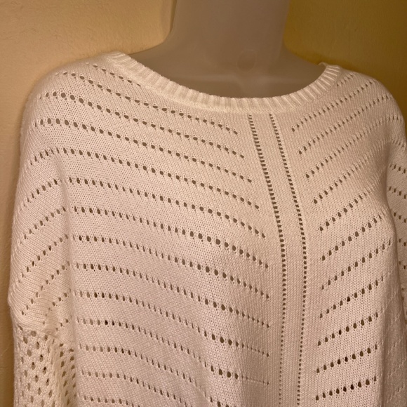 Prana | Parker Open Knit Crew Neck Relaxed Fit Long Sleeve High Low Sweater - Picture 6 of 12